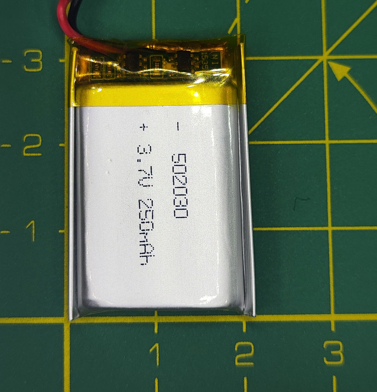 3.7V 250mAh باتری لیتیوم یون پلیمر 502030برای ویپ